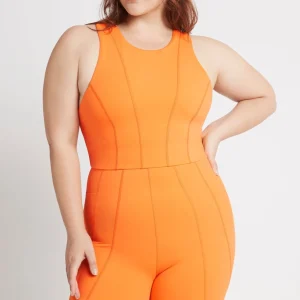 New Aje ATHLETICA Cross Back Crop Top 316 Orange