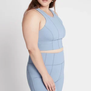 Online Aje ATHLETICA Cross Back Crop Top 316 Steel Blue