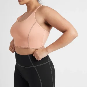 Best Sale Aje ATHLETICA Cross Back Crop Top 301 Sunset Pink