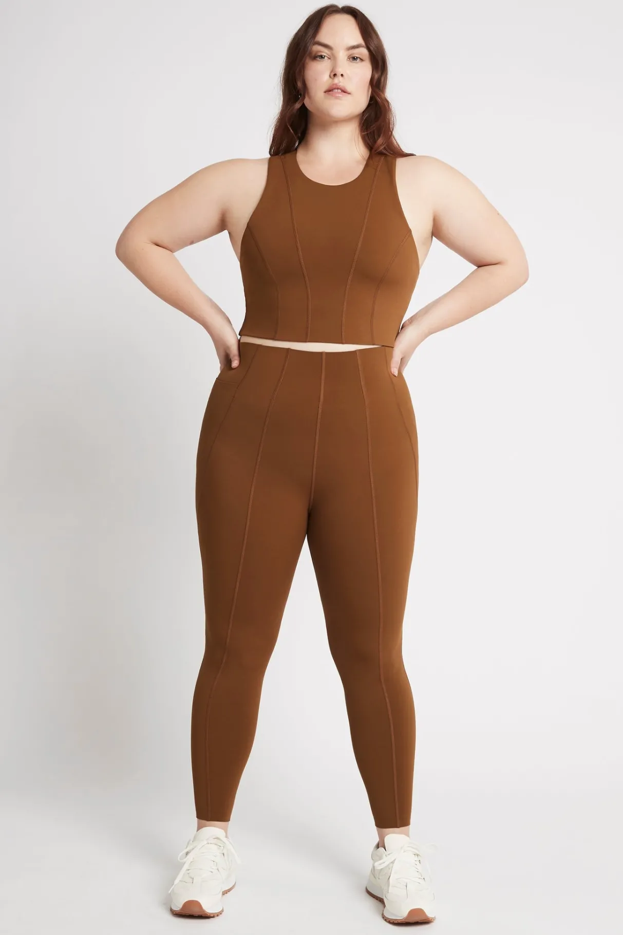 cross_back_crop_top__13-7.webp Shop Aje ATHLETICA Cross Back Crop Top 316 Coffee/Gold