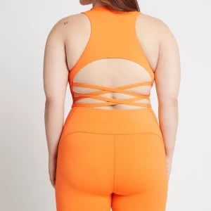 New Aje ATHLETICA Cross Back Crop Top 316 Orange