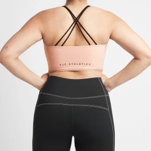 Best Sale Aje ATHLETICA Cross Back Crop Top 301 Sunset Pink