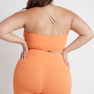 Best Sale Aje ATHLETICA Cross Back Crop Top 312 Tangerine Orange
