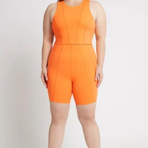 New Aje ATHLETICA Cross Back Crop Top 316 Orange