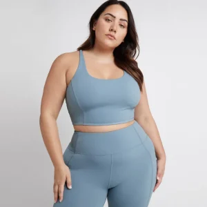 Shop Aje ATHLETICA Cross Back Crop Top 312 Storm Blue