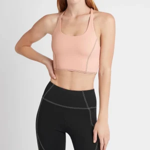 Best Sale Aje ATHLETICA Cross Back Crop Top 301 Sunset Pink