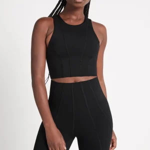 Hot Aje ATHLETICA Cross Back Crop Top 316 Black
