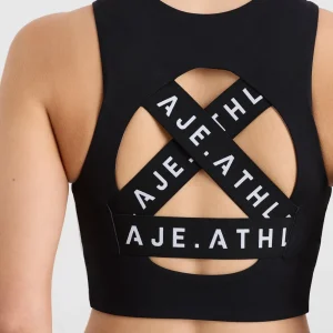 Outlet Aje ATHLETICA Cross Back Crop Top 311 Black