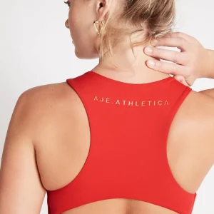 Cheap Aje ATHLETICA Cross Back Crop Top 316 Garnet Red