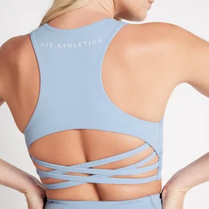 Online Aje ATHLETICA Cross Back Crop Top 316 Steel Blue