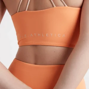 Best Sale Aje ATHLETICA Cross Back Crop Top 312 Tangerine Orange
