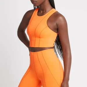New Aje ATHLETICA Cross Back Crop Top 316 Orange