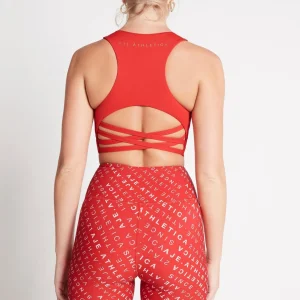 Cheap Aje ATHLETICA Cross Back Crop Top 316 Garnet Red