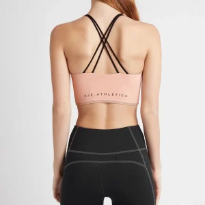 Best Sale Aje ATHLETICA Cross Back Crop Top 301 Sunset Pink