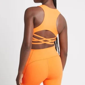 New Aje ATHLETICA Cross Back Crop Top 316 Orange