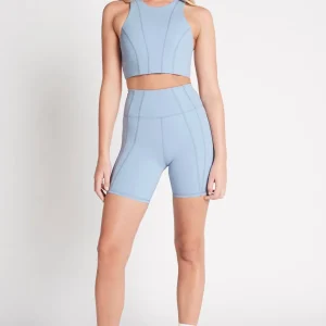 Online Aje ATHLETICA Cross Back Crop Top 316 Steel Blue
