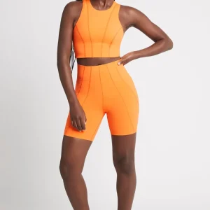 New Aje ATHLETICA Cross Back Crop Top 316 Orange