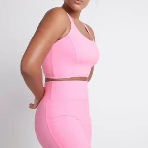 Best Sale Aje ATHLETICA Cross Back Crop Top 312 Dahlia Pink
