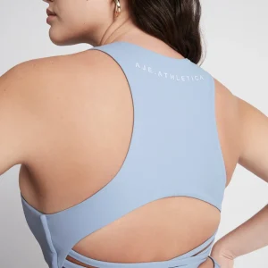Online Aje ATHLETICA Cross Back Crop Top 316 Steel Blue