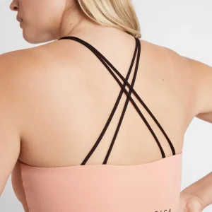 Best Sale Aje ATHLETICA Cross Back Crop Top 301 Sunset Pink