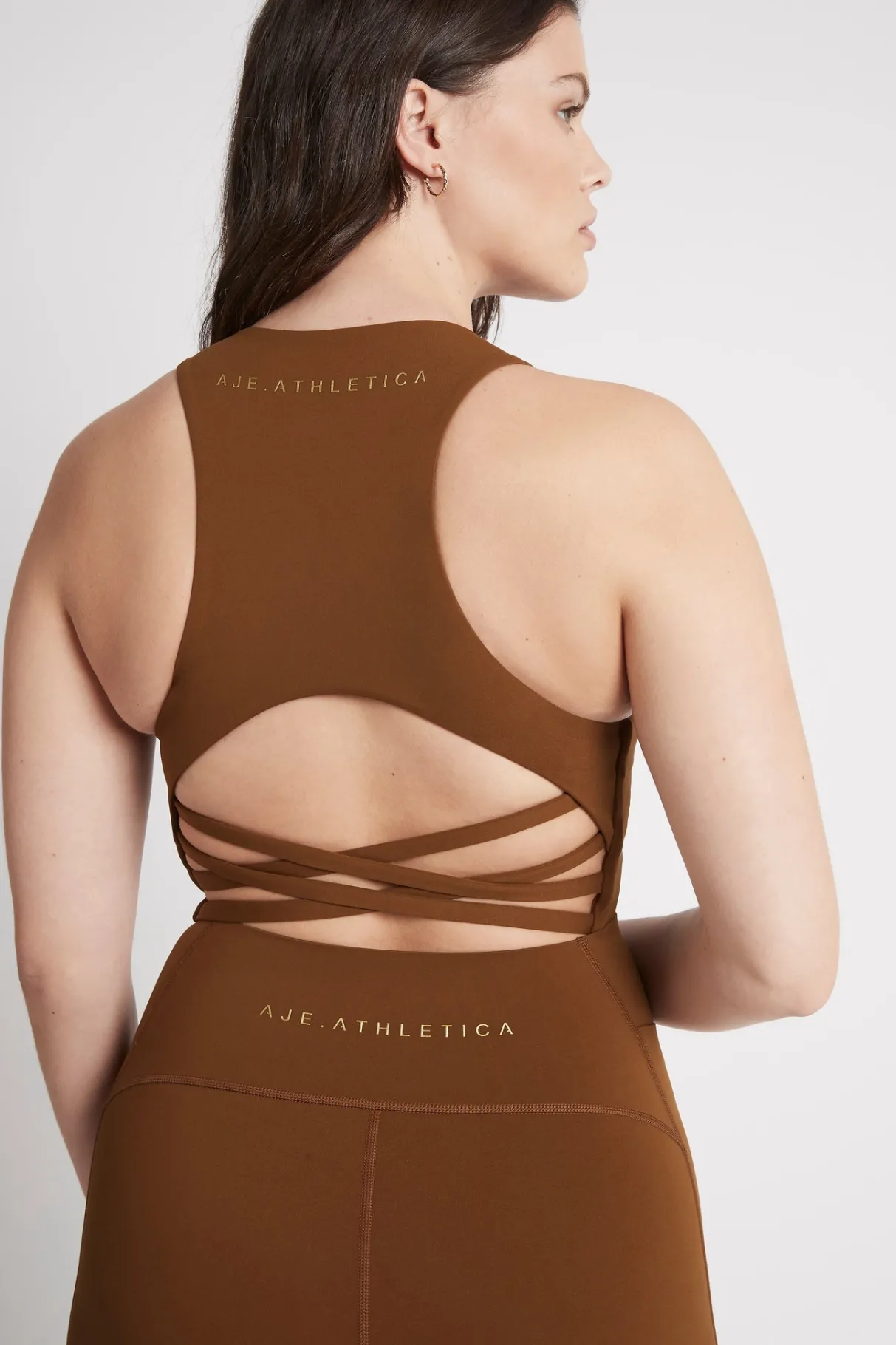 cross_back_crop_top__8-8.webp Shop Aje ATHLETICA Cross Back Crop Top 316 Coffee/Gold