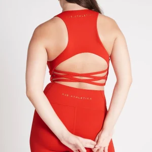 Cheap Aje ATHLETICA Cross Back Crop Top 316 Garnet Red