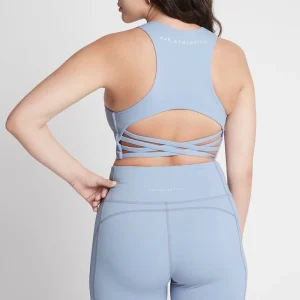 Online Aje ATHLETICA Cross Back Crop Top 316 Steel Blue