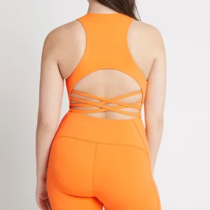 New Aje ATHLETICA Cross Back Crop Top 316 Orange