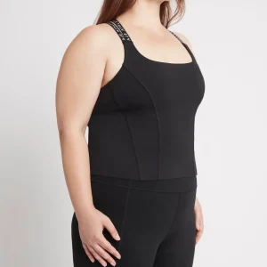 Hot Aje ATHLETICA Cross Back Logotape Tank 123 Black/White