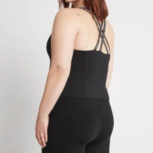 Hot Aje ATHLETICA Cross Back Logotape Tank 123 Black/White