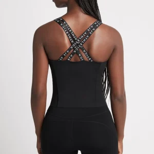 Hot Aje ATHLETICA Cross Back Logotape Tank 123 Black/White