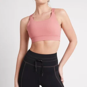 Clearance Aje ATHLETICA Cross Back Sports Bra 323 Rose Pink/Rose Quartz