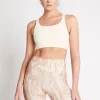 Online Aje ATHLETICA Cross Back Sports Bra 323 Light Ivory/Gold