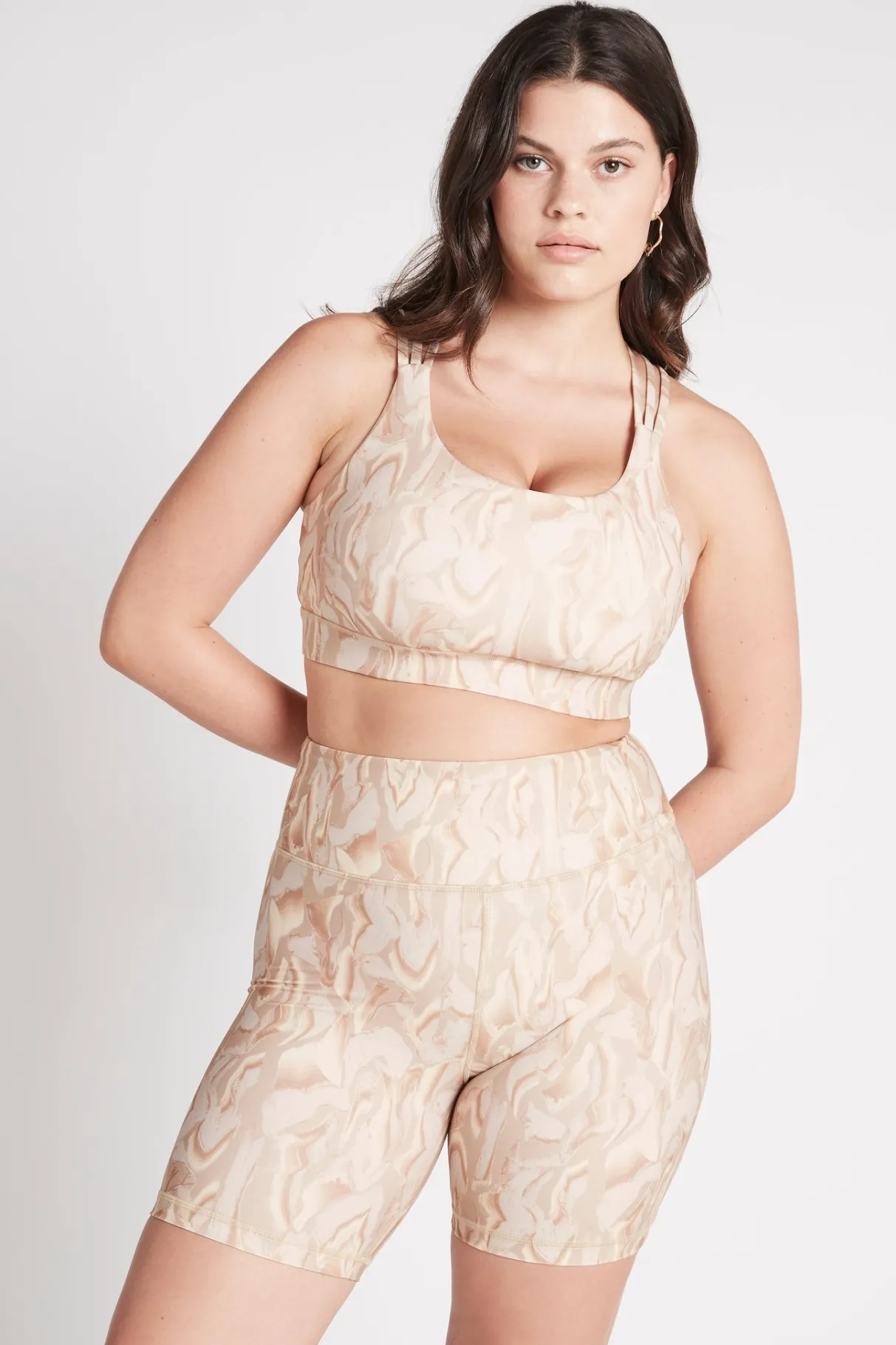 cross_back_sports_bra__6-3.webp Clearance Aje ATHLETICA Cross Back Sports Bra 323 Light Ivory Marble