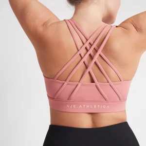 Clearance Aje ATHLETICA Cross Back Sports Bra 323 Rose Pink/Rose Quartz