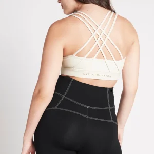 Online Aje ATHLETICA Cross Back Sports Bra 323 Light Ivory/Gold