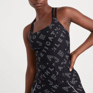 Cheap Aje ATHLETICA Cross Back Tank 123 Black Fineline Logo