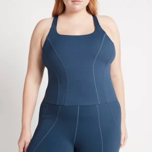 Discount Aje ATHLETICA Cross Back Tank 123 Midnight Blue