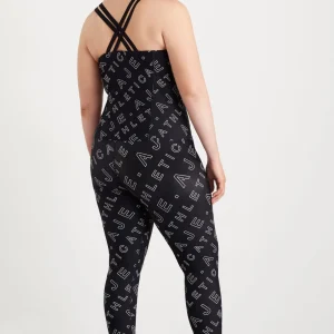 Cheap Aje ATHLETICA Cross Back Tank 123 Black Fineline Logo