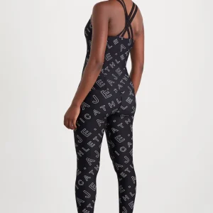 Cheap Aje ATHLETICA Cross Back Tank 123 Black Fineline Logo