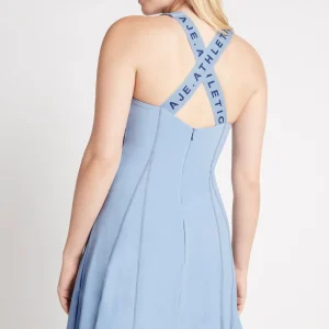 Sale Aje ATHLETICA Cross Back Tennis Mini Dress 805 Steel Blue/Midnight Blue