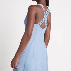 Sale Aje ATHLETICA Cross Back Tennis Mini Dress 805 Steel Blue/Midnight Blue