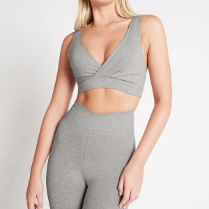 Cheap Aje ATHLETICA Crossover Sports Bra 317 Grey Marle