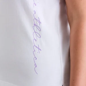 Online Aje ATHLETICA Cursive Logo Longline Tank 101 White Ultra Violet