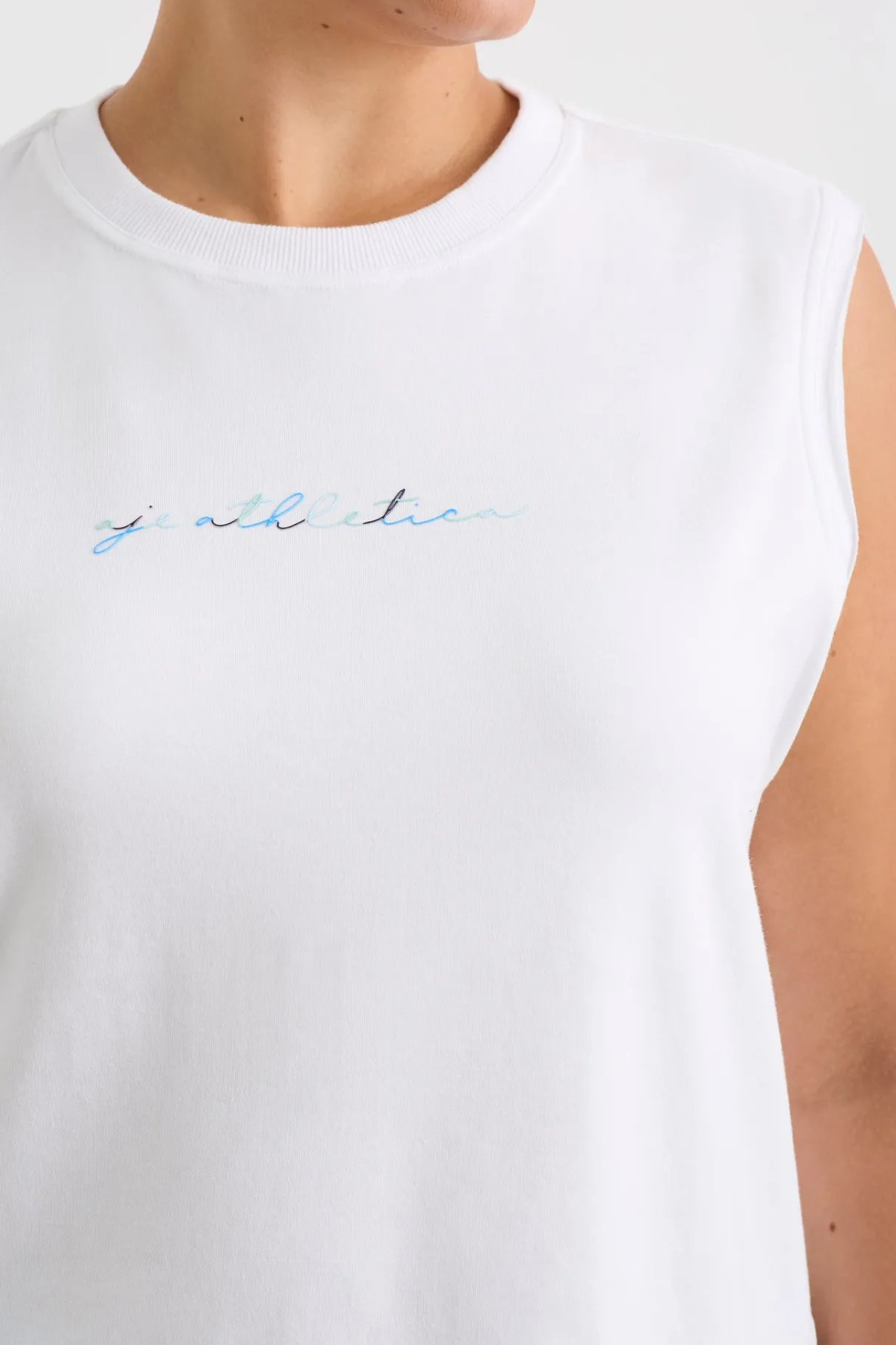 cursive_logo_tank__13.webp Sale Aje ATHLETICA Cursive Logo Tank 101 White/Multi