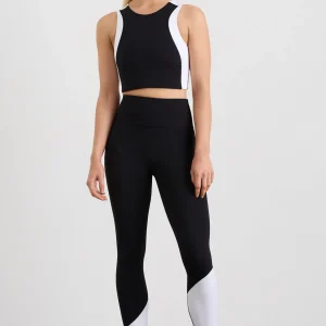 Discount Aje ATHLETICA Curved Panel Full Length Legging 226 White/Black