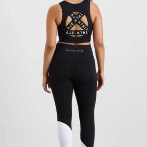 Discount Aje ATHLETICA Curved Panel Full Length Legging 226 White/Black