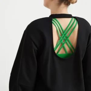 Online Aje ATHLETICA Cut Out Back Crew Jumper 417 Black