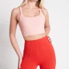Store Aje ATHLETICA Cut Out Cross Back Sports Bra 314 Rose Quartz