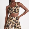 Outlet Aje ATHLETICA Cut Out Cross Back Sports Bra 314 Black Marble